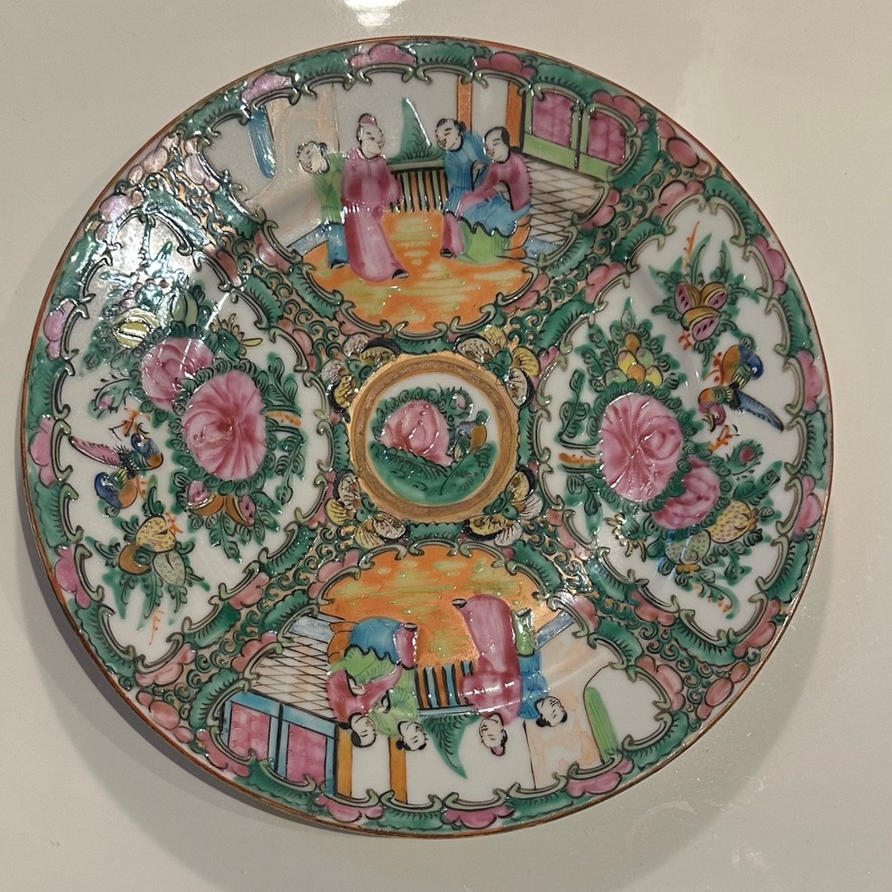 Rose Medallion porcelain plate